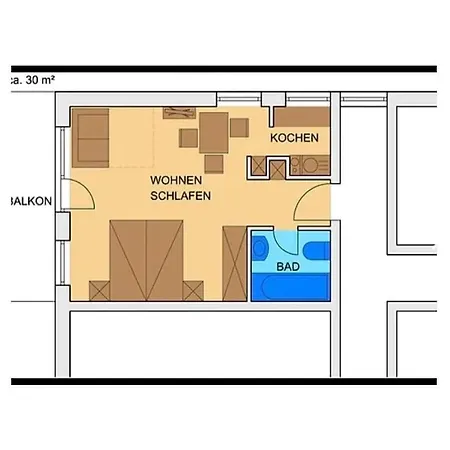 With 1 Bedroom Ferienhaus