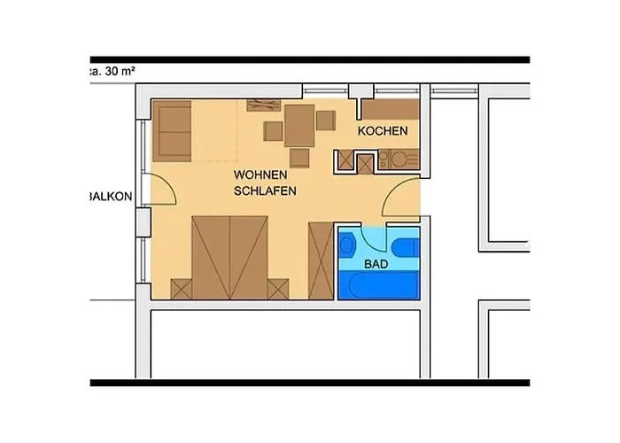 With 1 Bedroom 度假居